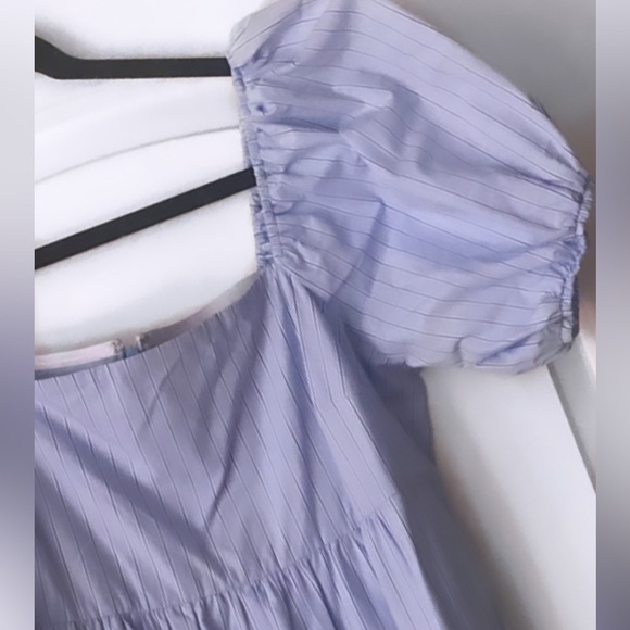 RACHEL ROY Light Blue Woven Puff Sleeve Square Neck Maxi Dress - Picture 2 of 8